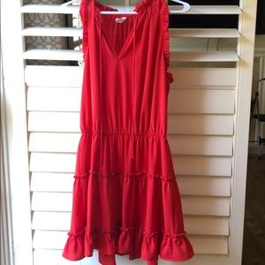 Red swing dress